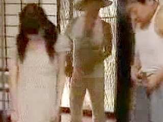 Father busts step daughter getting screwed by old neighbor in filthy Nippon threesome.