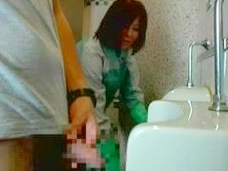 JAV Toilet Cleaner Invites Stranger for Hot Fuck in Public Bathroom Exposed Nippon XXX Hotness
