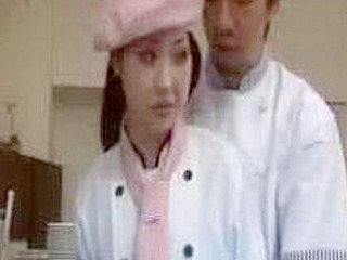 Nippon co-worker fucks cute Thai at work